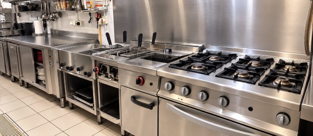 Après nettoyage : piano de cuisson et friteuses dégraissés – LOPEZRTB